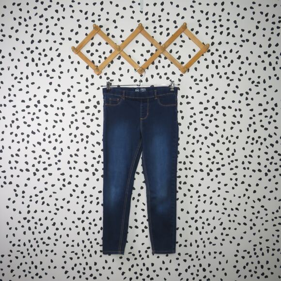 Wonder Nation Dark Wash Denim Pull On Girls Jeggings - Picture 1 of 7